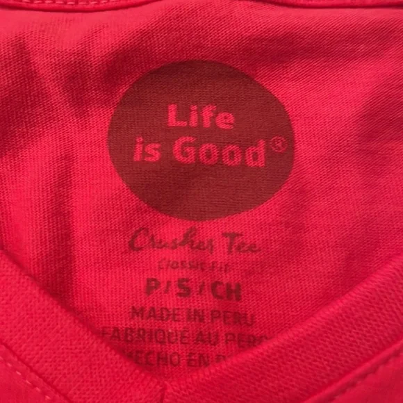 NWT Life is Good Crusher Tee small Wine a Little Laugh A Lot - Picture 4 of 6